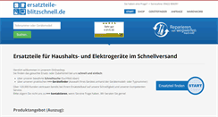 Desktop Screenshot of ersatzteile-blitzschnell.de