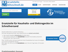 Tablet Screenshot of ersatzteile-blitzschnell.de